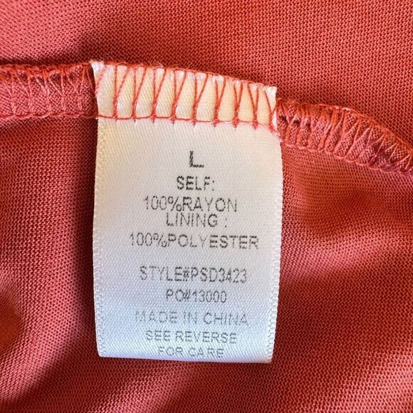 POLAGRAM Boho Chic Embroidered Midi Gypsy Short Sleeves Dress SZ L #2468 - Picture 8 of 14